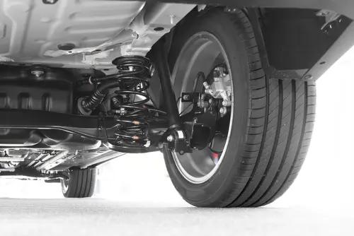 Inspection of front suspension components and steering assembly
